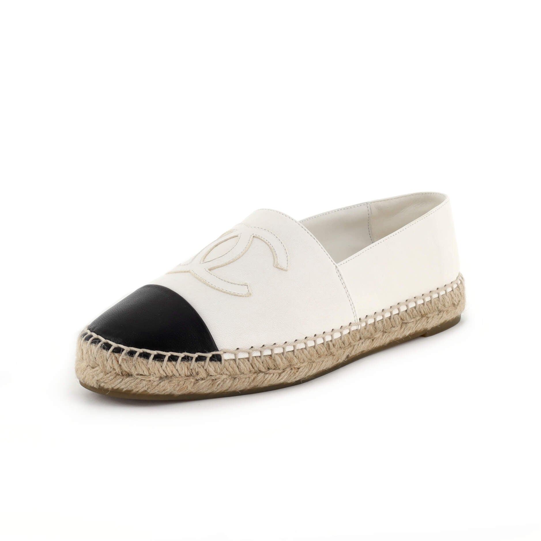 Women's CC Cap Toe Espadrilles Leather
