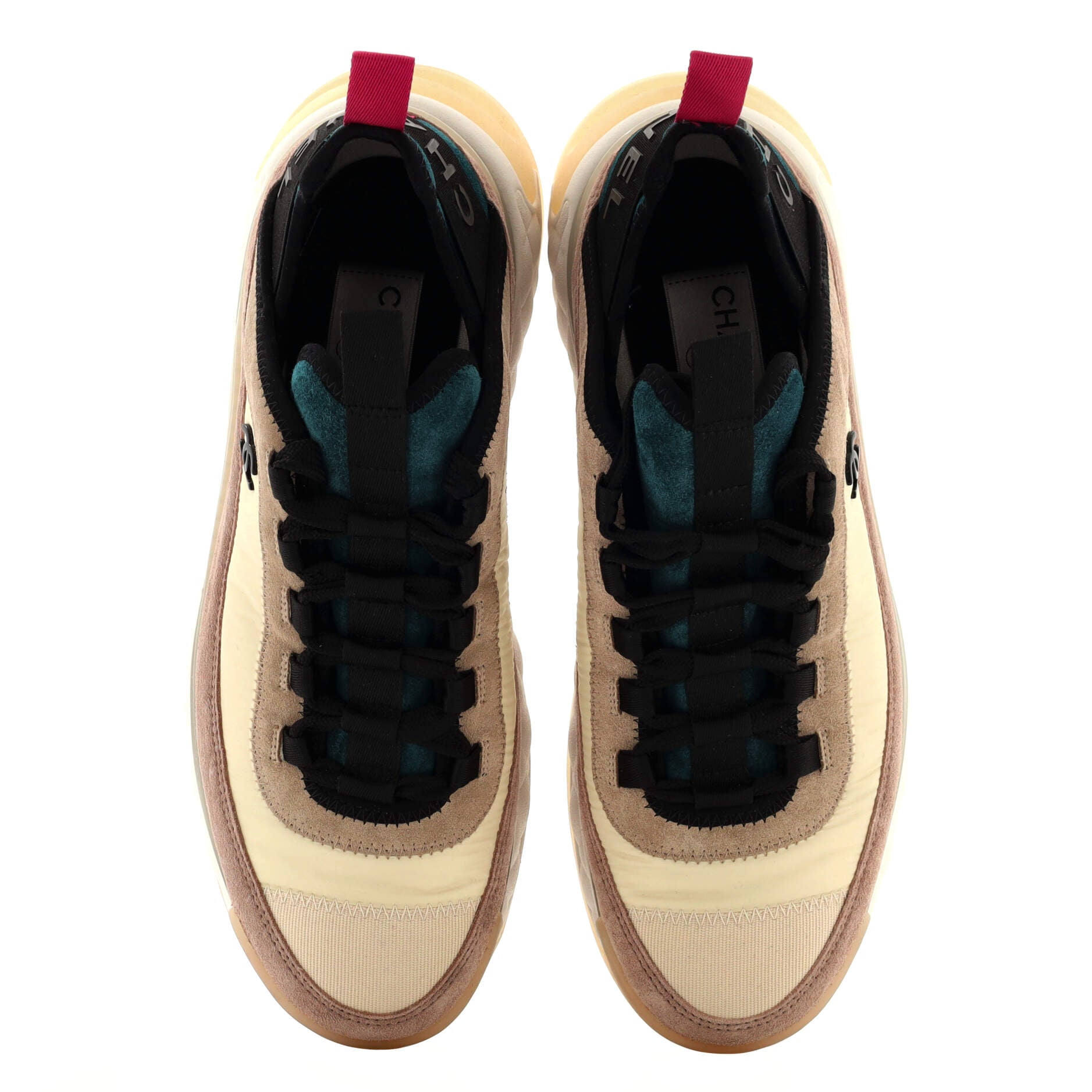 Women's CC Cap Toe Logo Sneakers Suede and Mixed Fibers