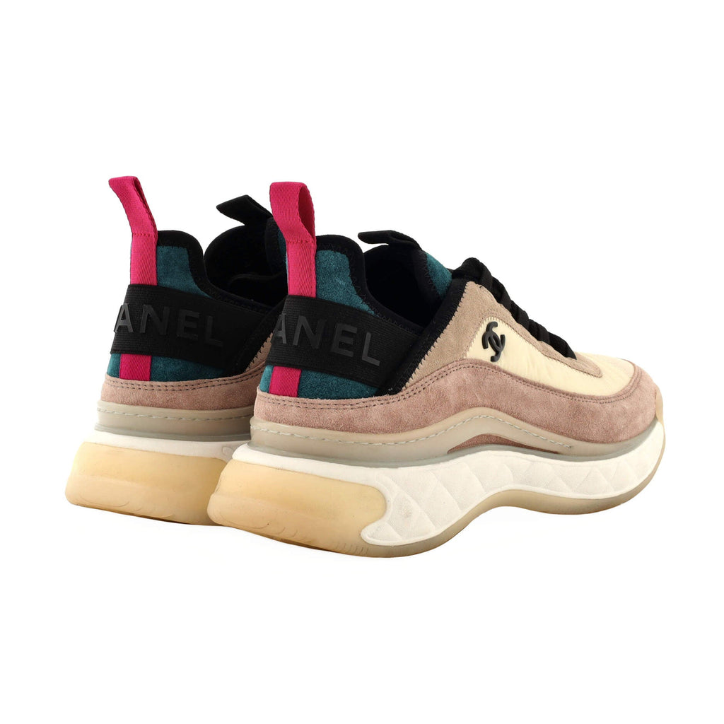 Women's CC Cap Toe Logo Sneakers Suede and Mixed Fibers
