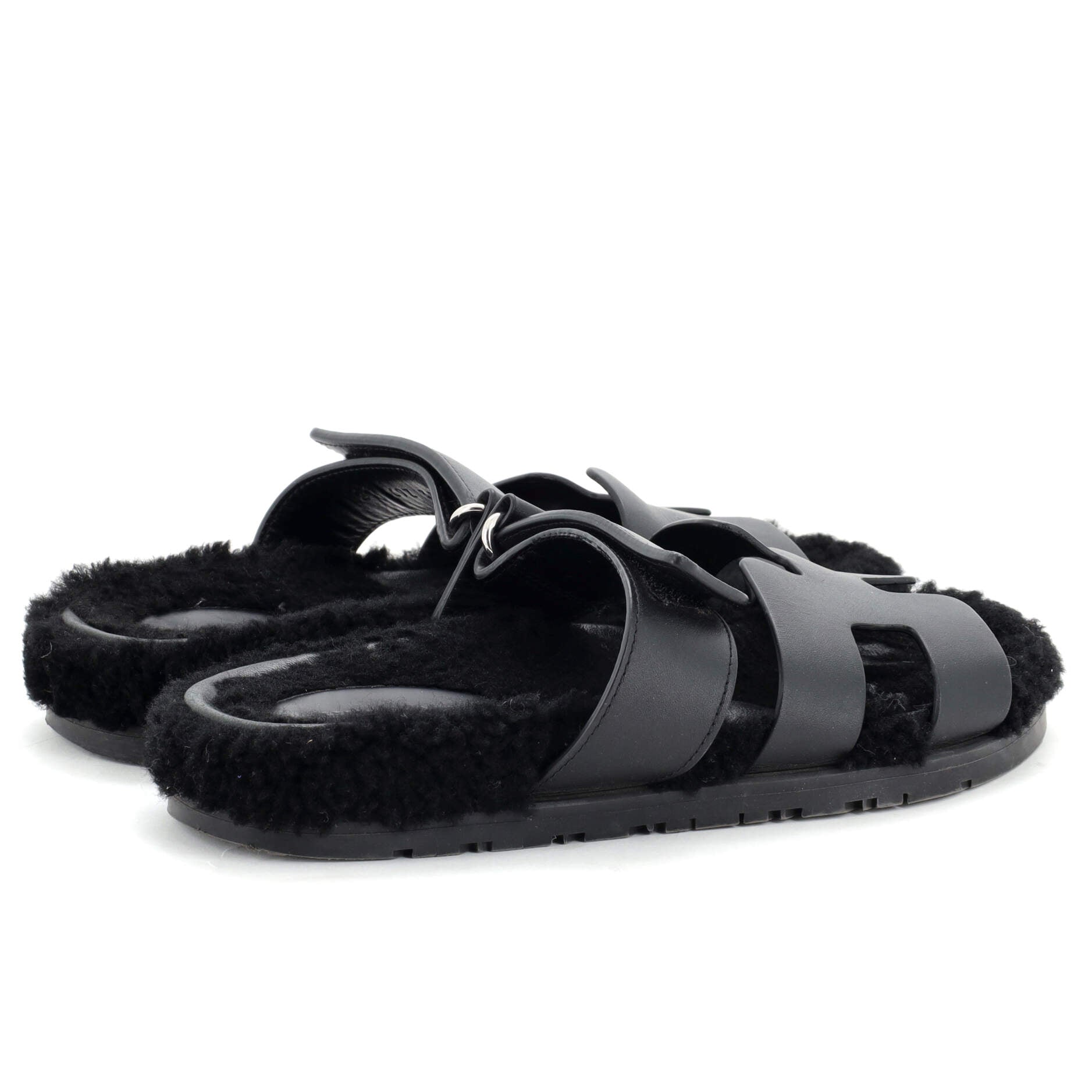 Women's Chypre Sandals Leather with Shearling