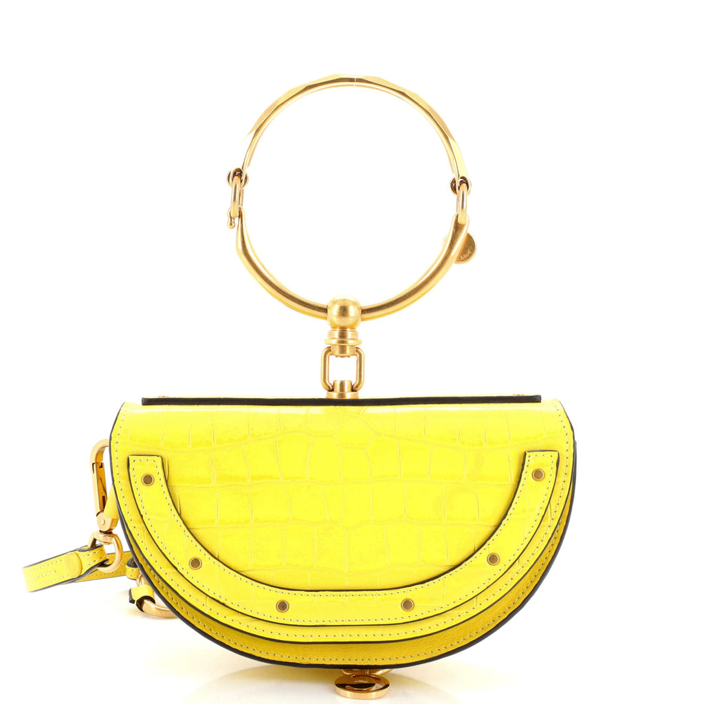 Nile Crossbody Bag Crocodile Embossed Leather Mini
