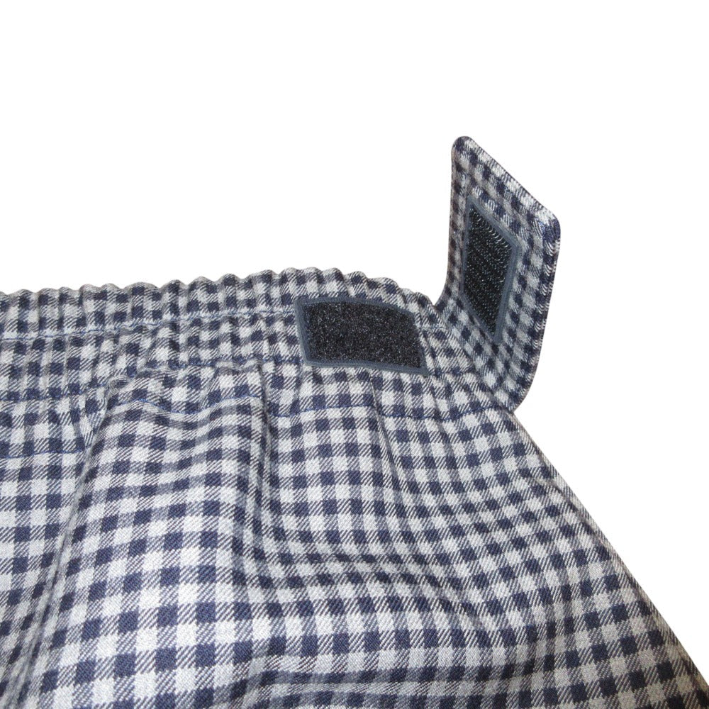 Fendi Velour Stitch Wool Check Skirt