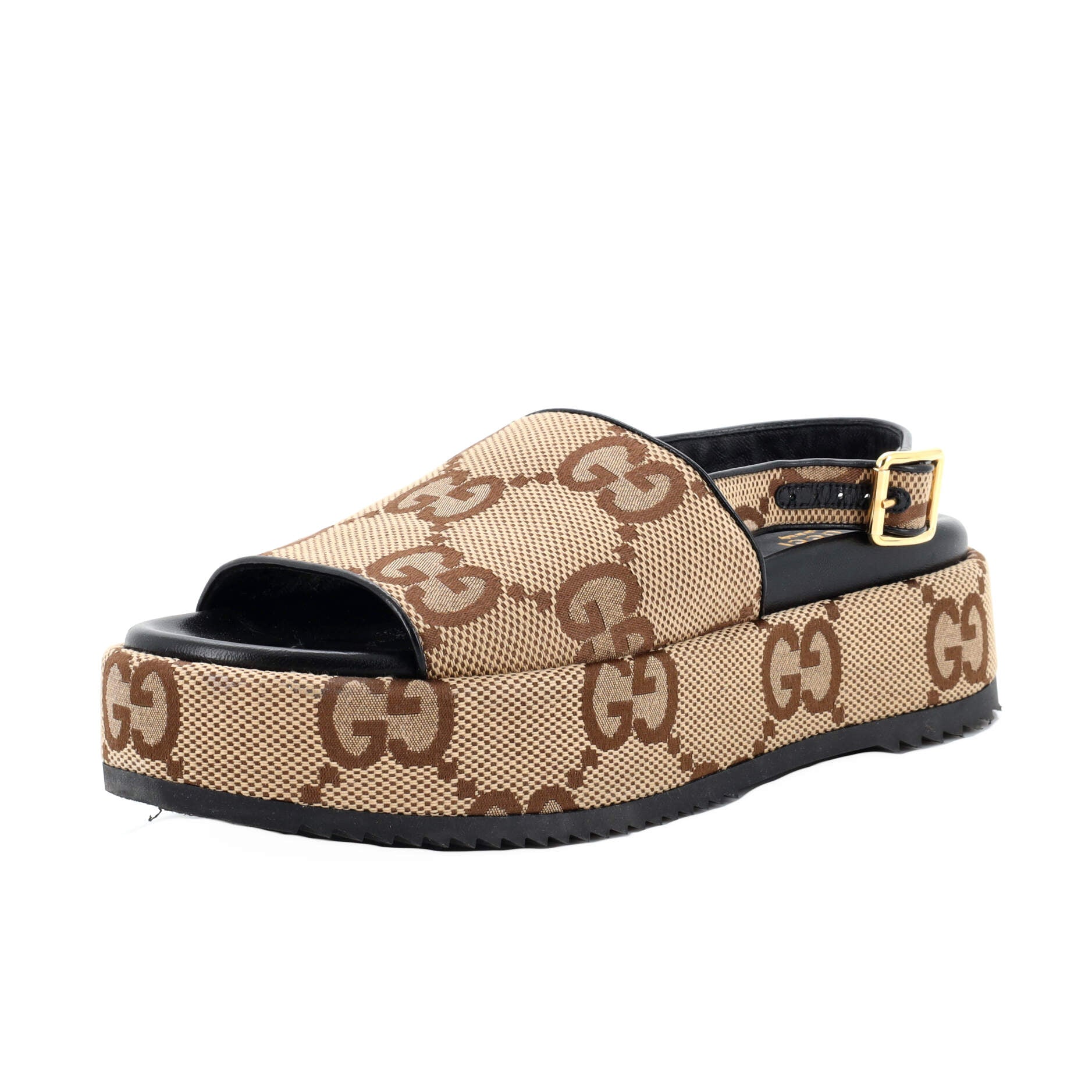 Women's Angelina Platform Slingback Sandals Jumbo GG Canvas