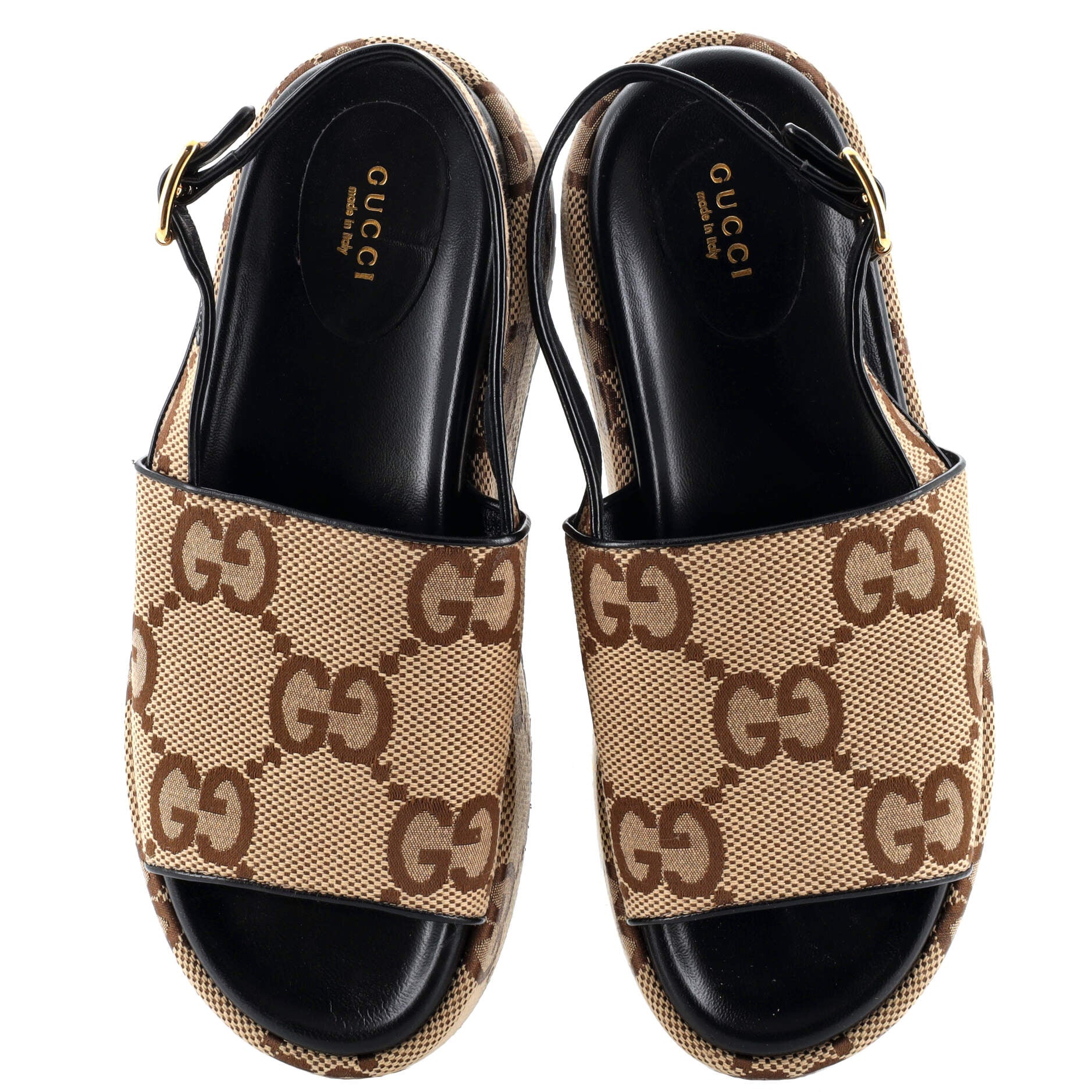 Women's Angelina Platform Slingback Sandals Jumbo GG Canvas