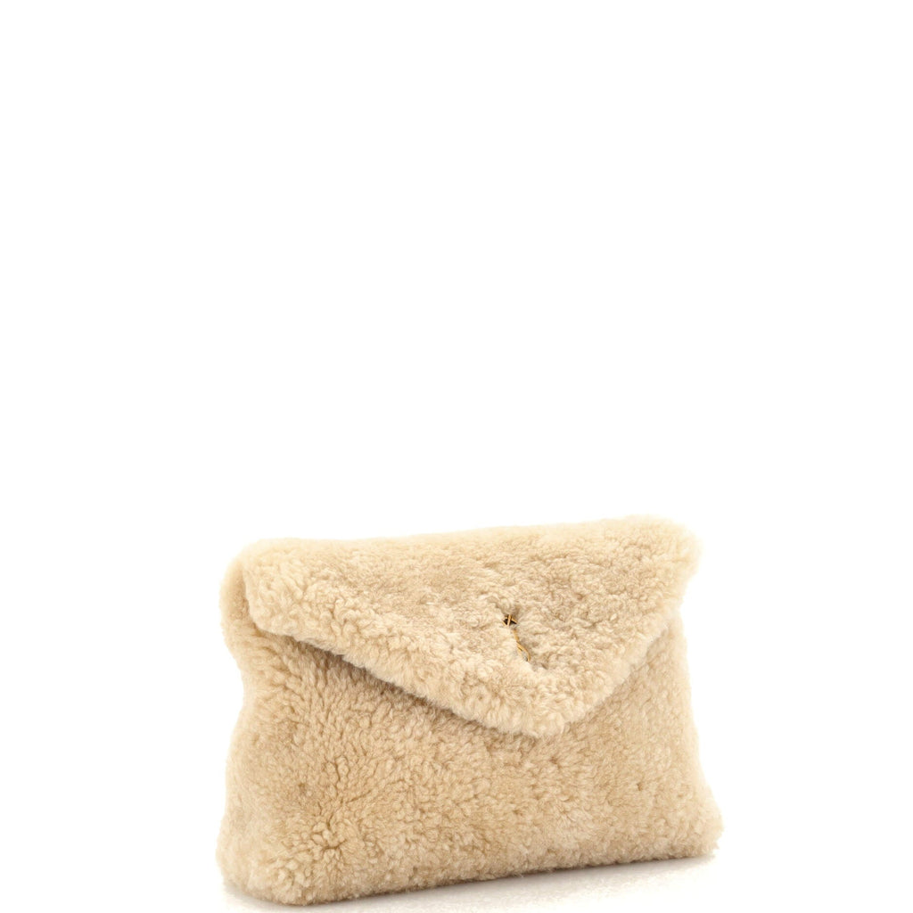 LouLou Puffer Clutch Matelasse Chevron Shearling Small
