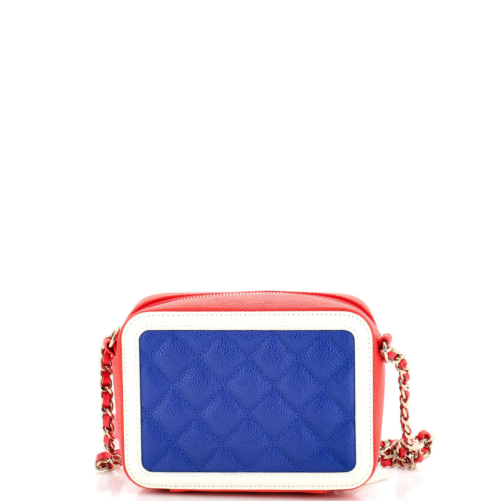 Filigree Vanity Clutch with Chain Quilted Caviar Mini