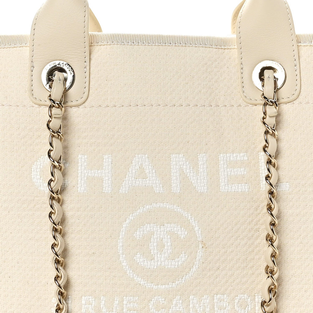 Mixed Fibers Small Deauville Tote White