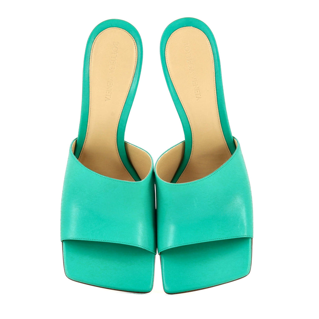 Women's Stretch Mule Heeled Sandals Leather