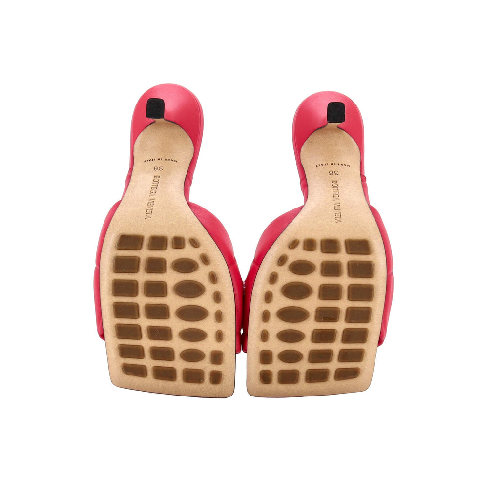 Women's The Padded Heeled Sandals Quilted Leather