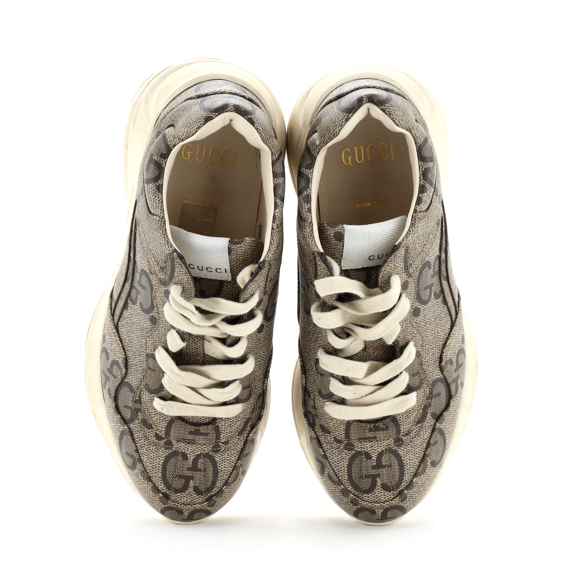 Rhyton Sneakers Jumbo GG Coated Canvas