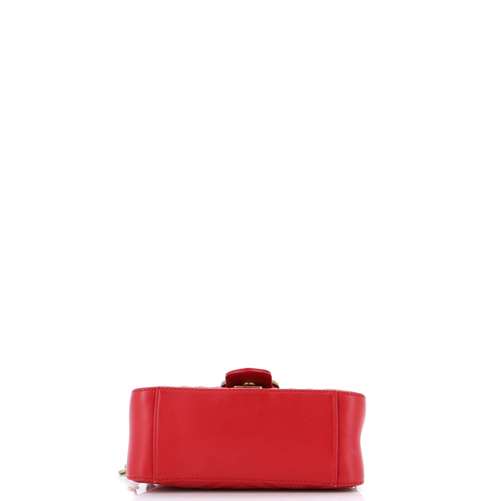 GG Marmont Top Handle Flap Bag Matelasse Leather Mini
