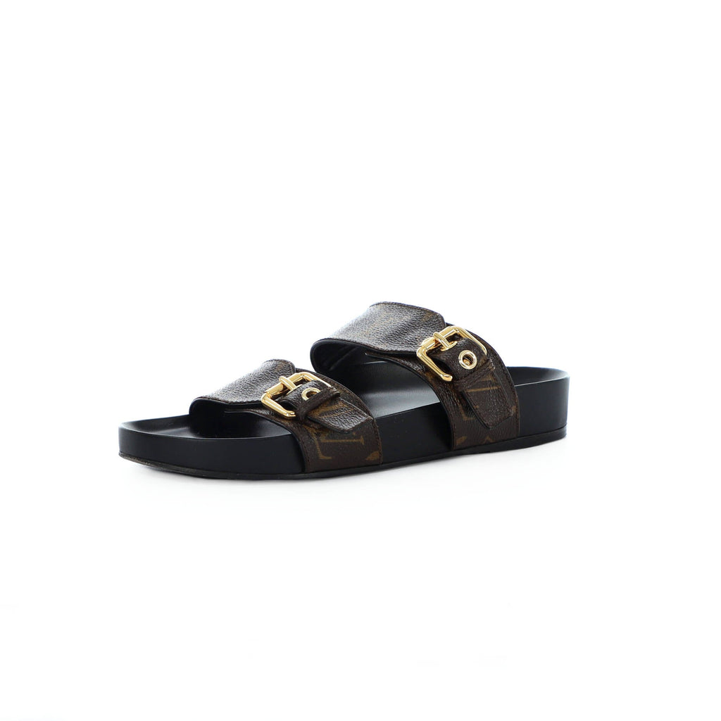 Women's Bom Dia Flat Mules Monogram Canvas