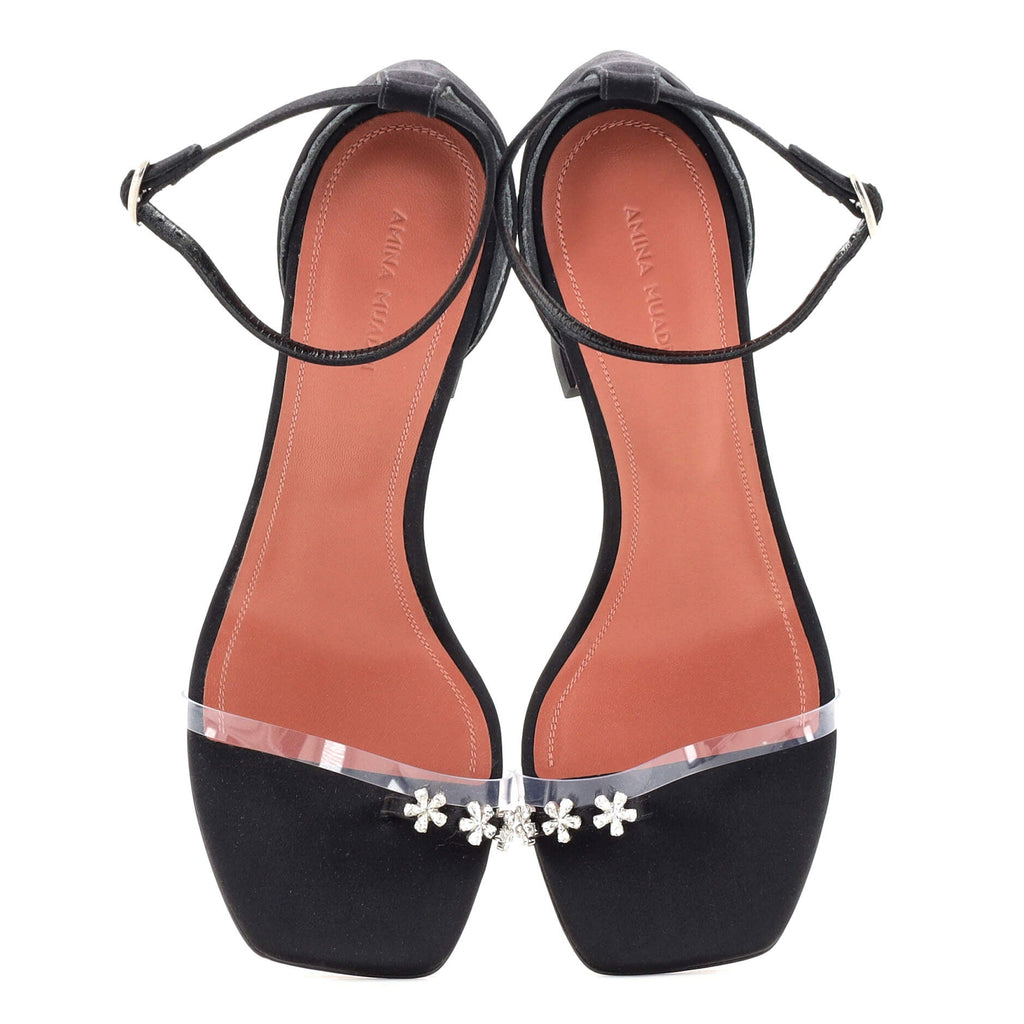 Women's Daisy Ankle Strap Sandals Satin with PVC 95