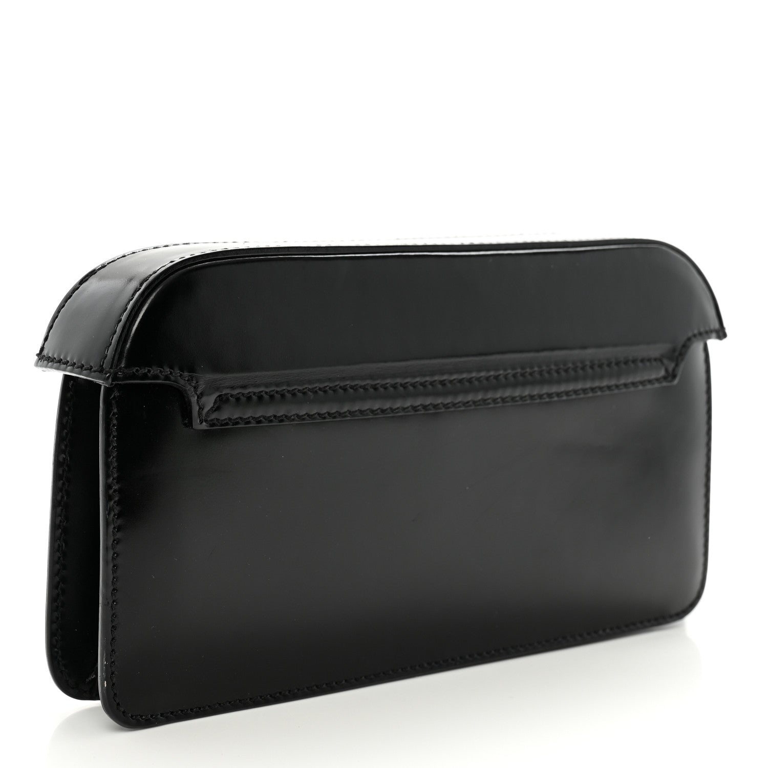 Regent Calfskin Small Lady Lock Briefcase Clutch Black