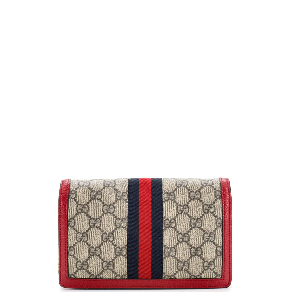 Queen Margaret Chain Wallet GG Coated Canvas Mini