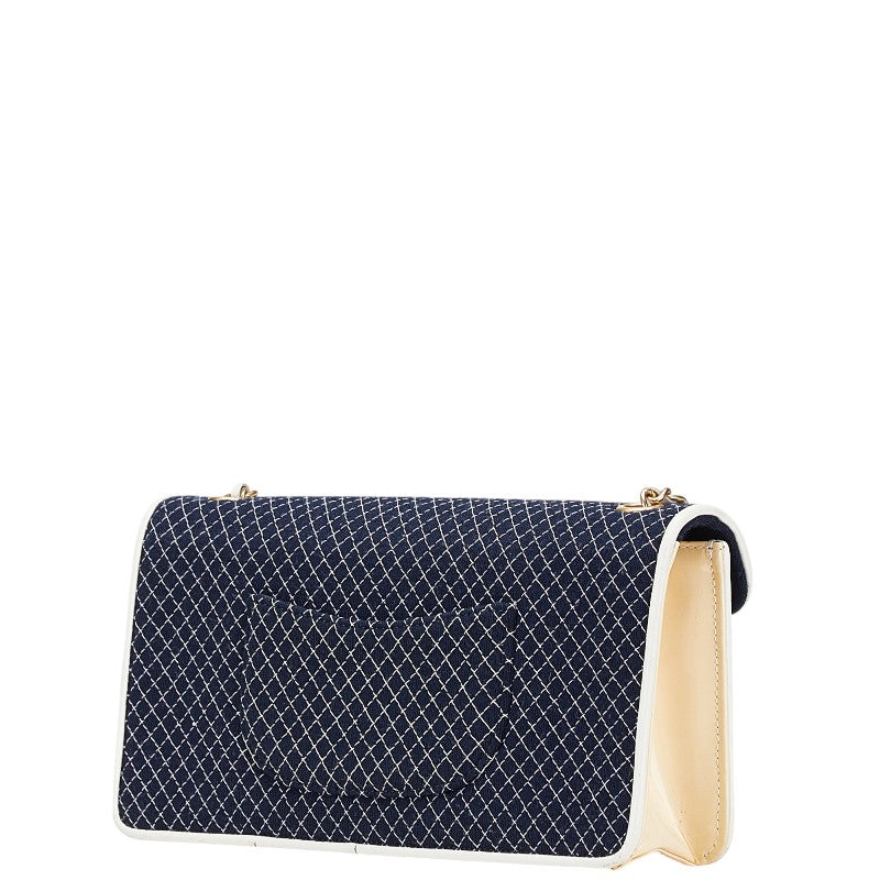 Chanel Coco Mark Quilting Canvas Patent Leather Shoulder Bag
