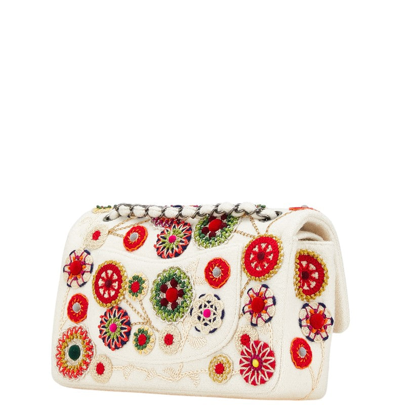 Chanel Coco Mark Double Flap Matelassé Cotton 2way Bag