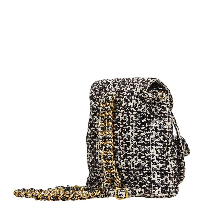 Chanel Coco Mark Matelassé Tweed Backpack