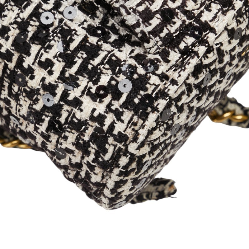 Chanel Coco Mark Matelassé Tweed Backpack