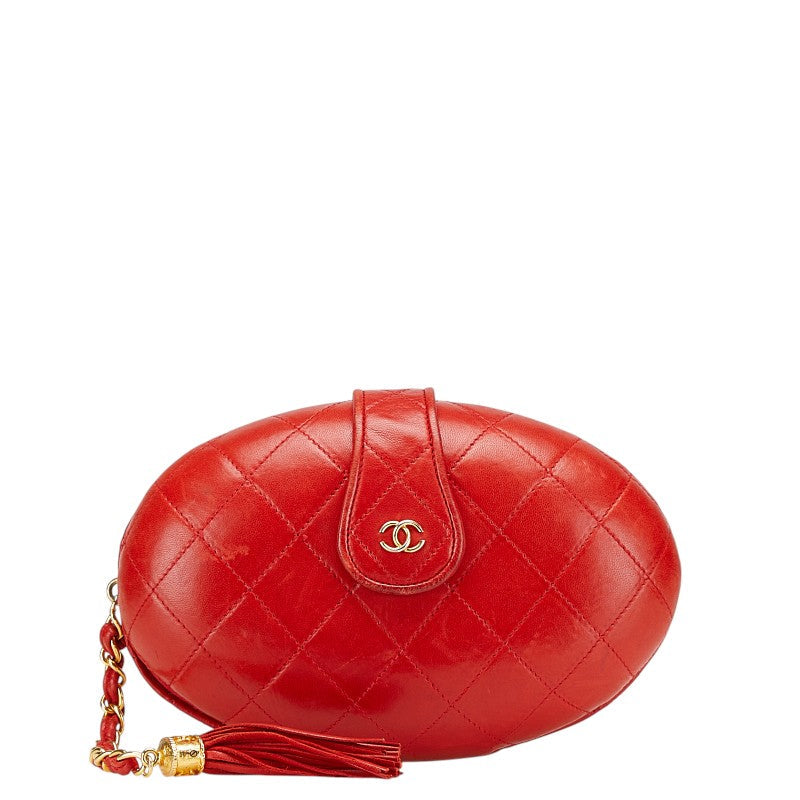 Chanel Coco Mark Matelassé Lambskin Pouch