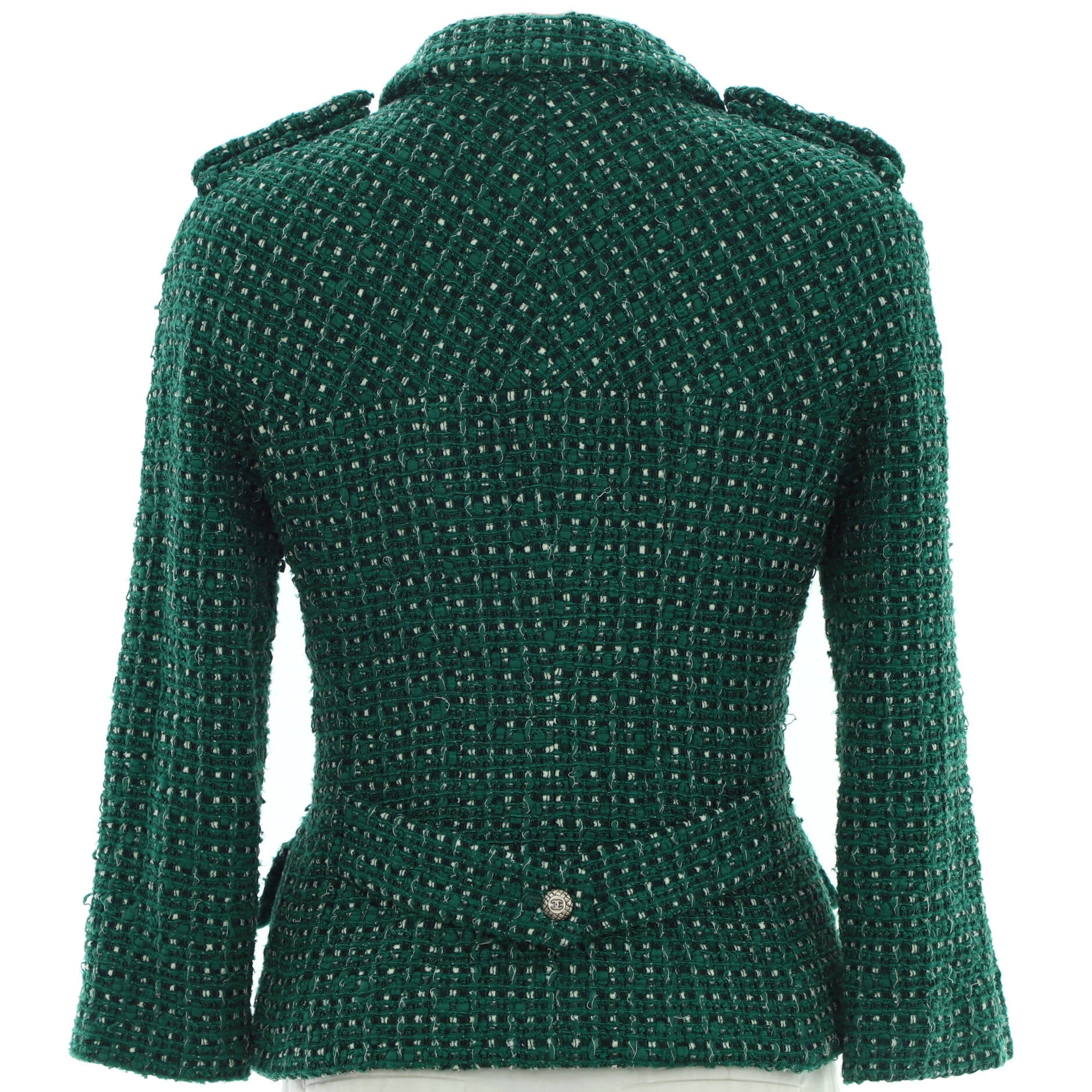 Women's Vintage Two Pocket Button Up Jacket Tweed