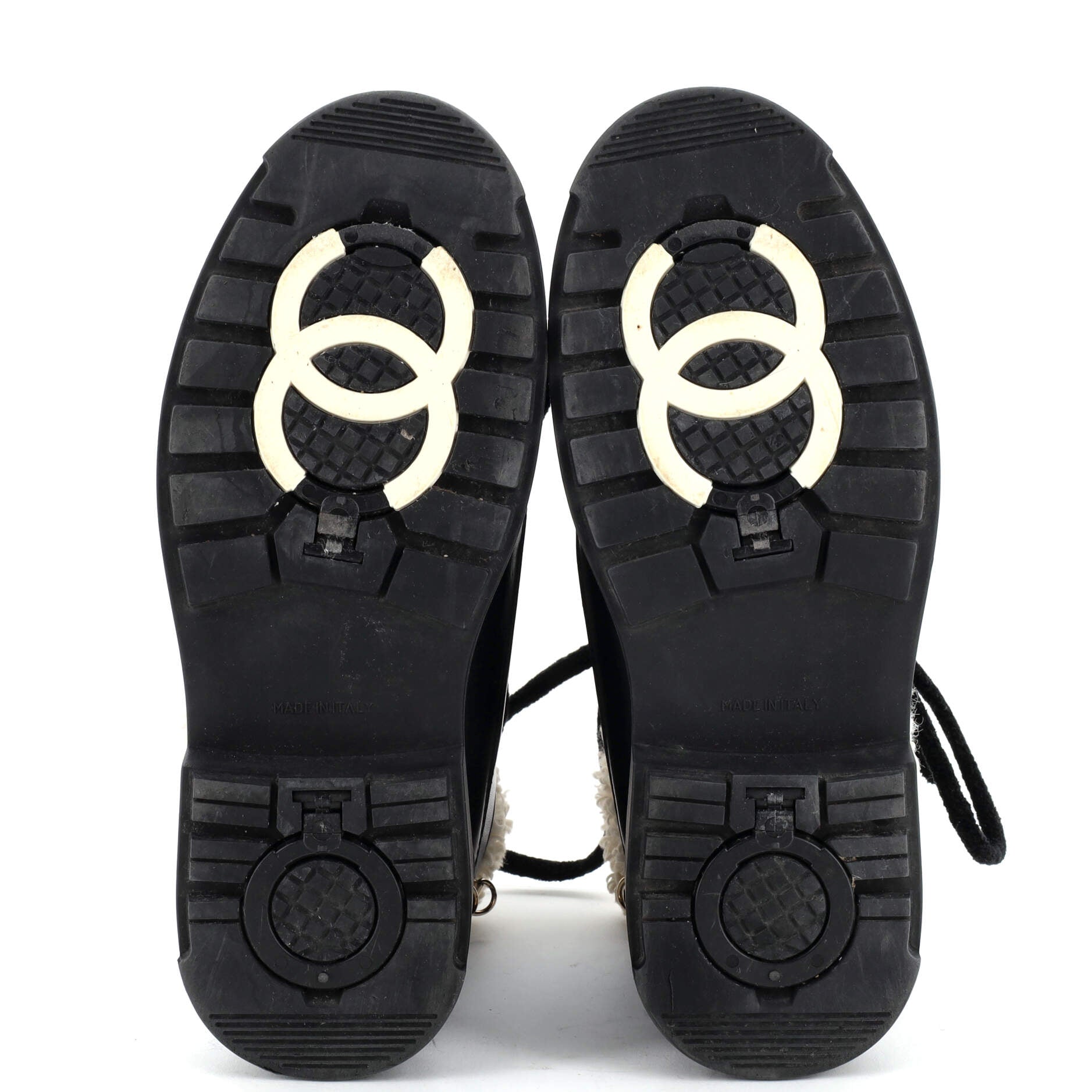 Women's CC Lace-Up Winter Boots Leather and Shearling