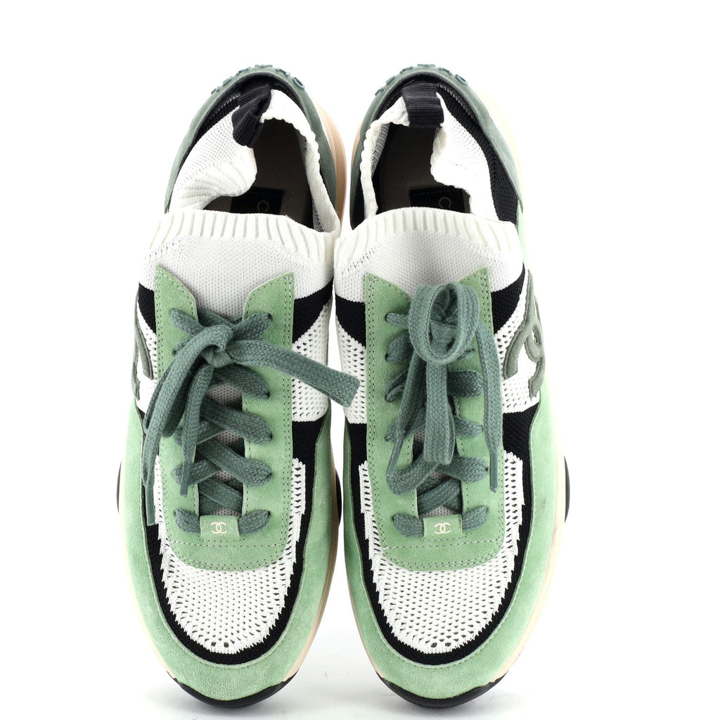 Men's CC Low-Top Sneakers Suede and Mesh