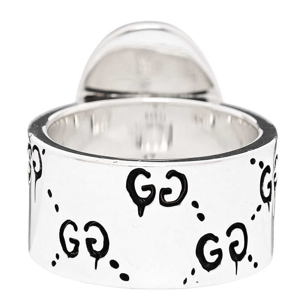 Sterling Silver Grey Diamond GucciGhost Ghost Ring 56 7.75