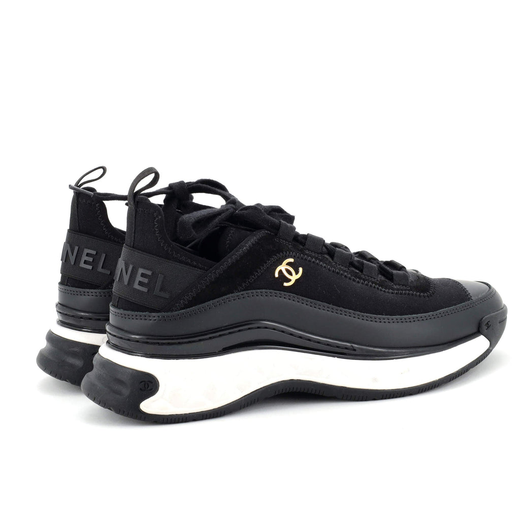 Women's CC Cap Toe Logo Sneakers Suede and Mixed Fibers
