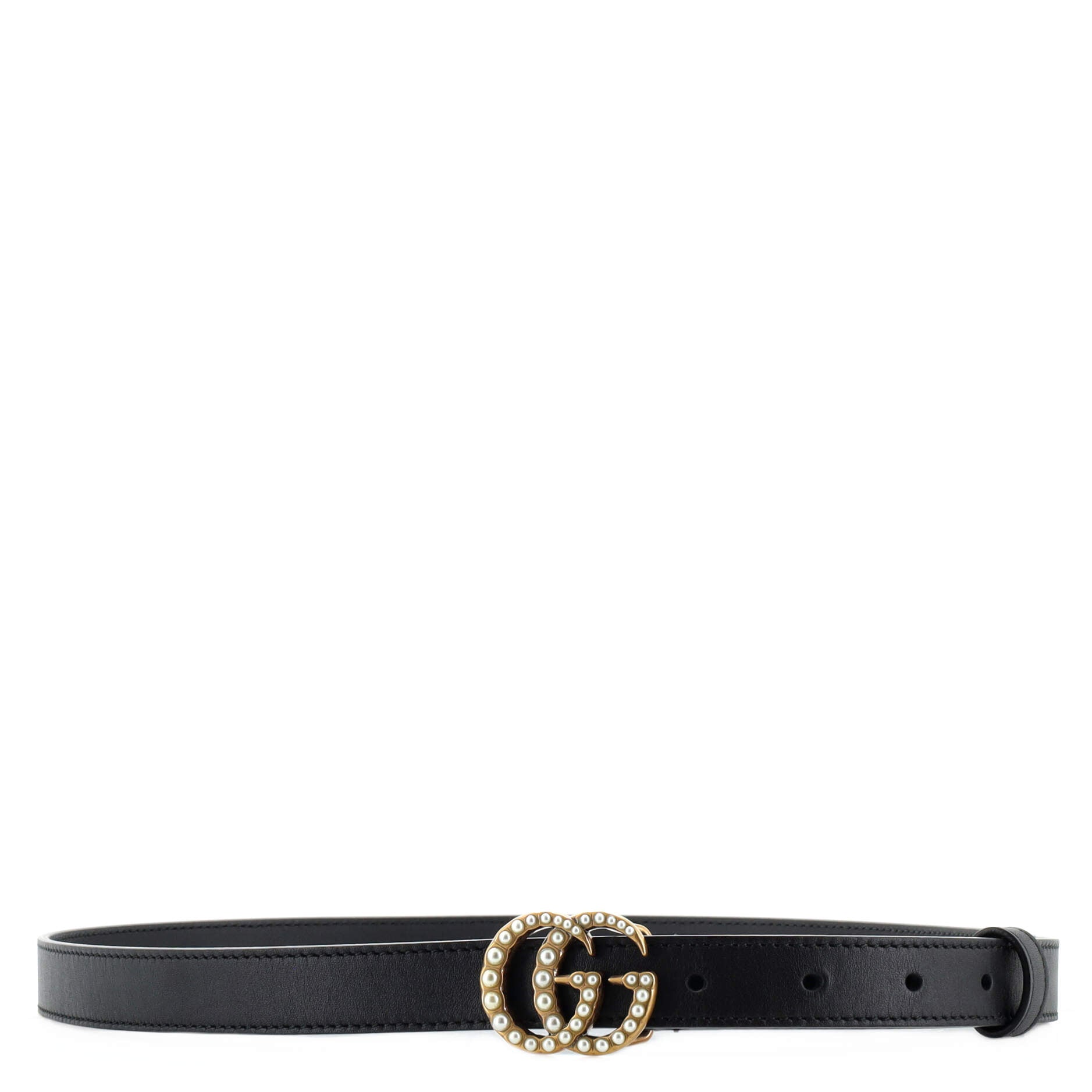 Pearly GG Marmont Belt Leather Thin 85