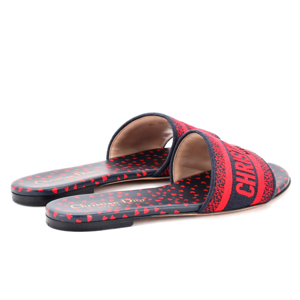 Women's Dway Flat Sandals Embroidered Canvas
