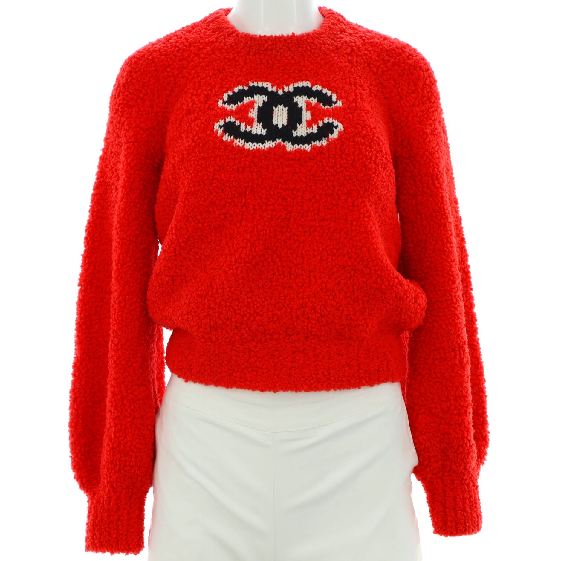 Women's CC Teddy Crewneck Sweater Wool Blend