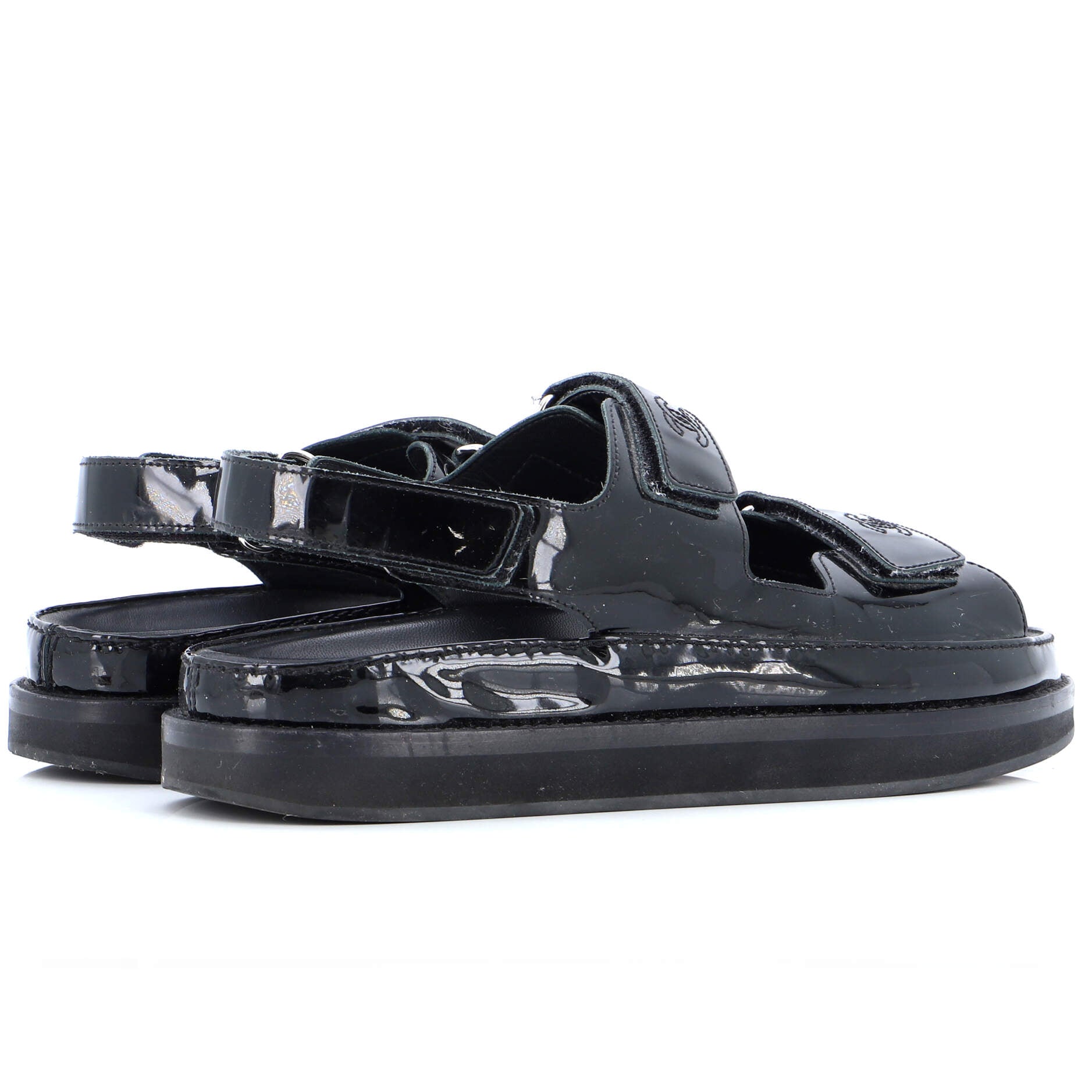 Women's Velcro Dad Sandals Patent