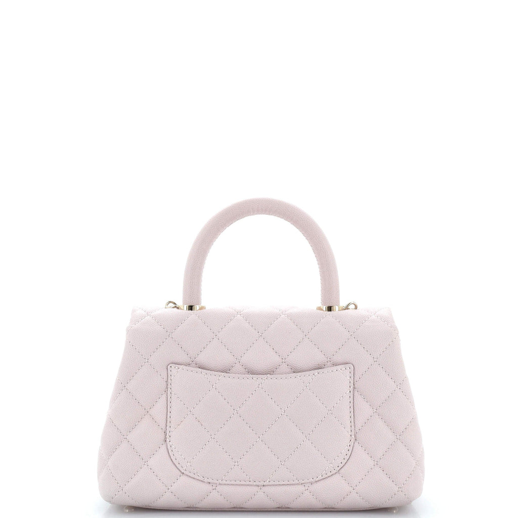 Coco Top Handle Bag Quilted Caviar Mini