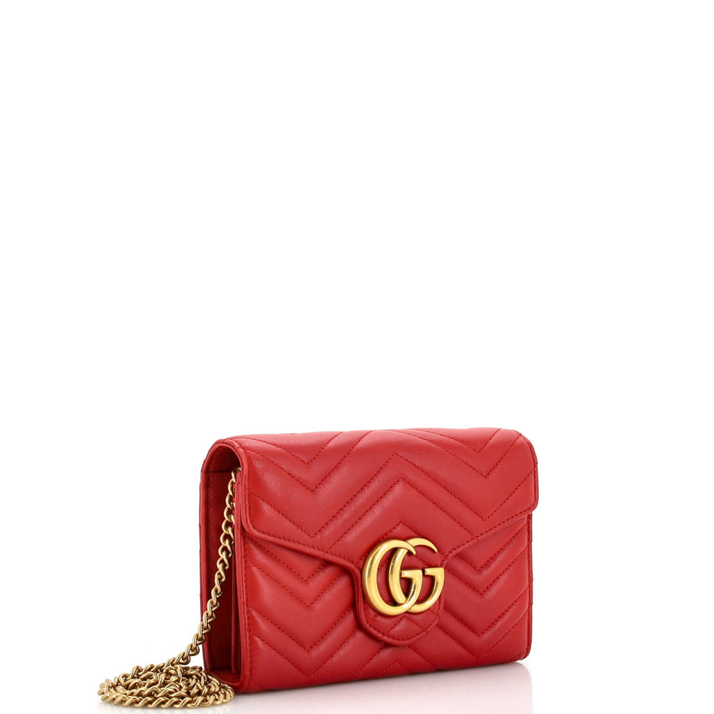 GG Marmont Chain Wallet Matelasse Leather Mini