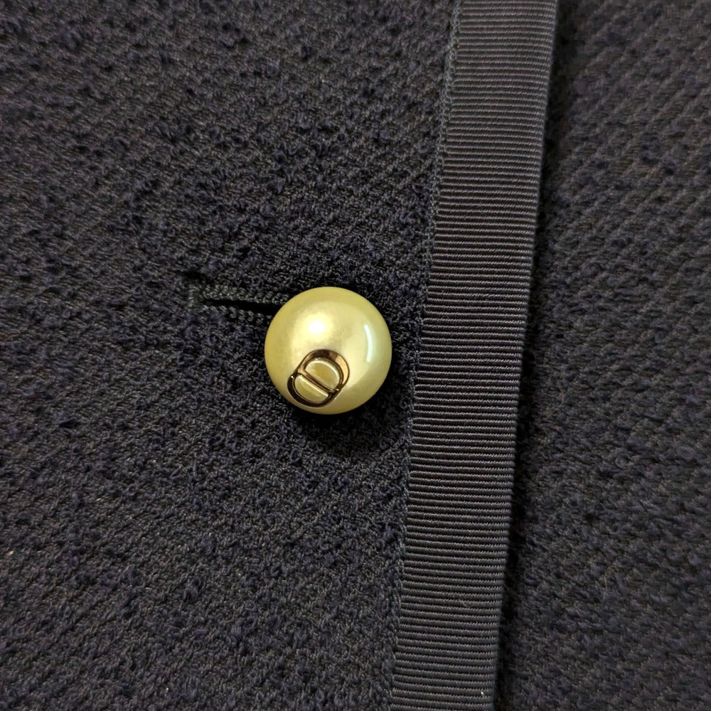 Christian Dior CD Pearl Button Setup Jacket Skirt