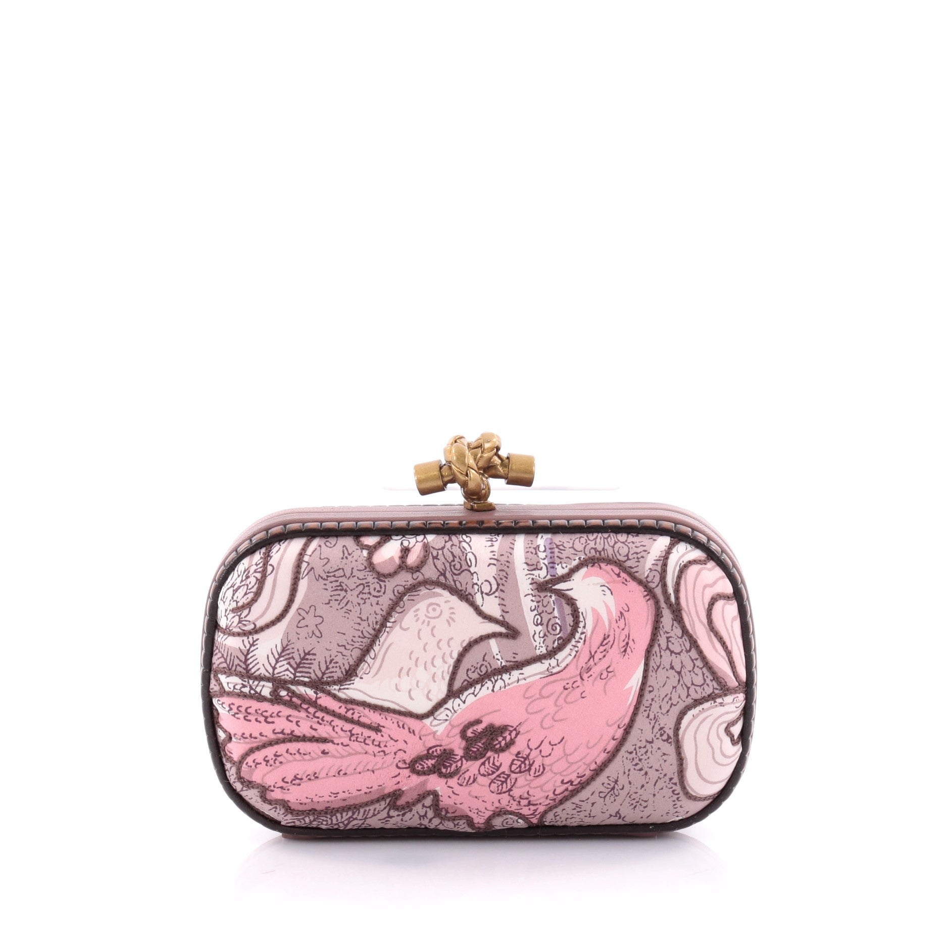 Box Knot Clutch Printed Silk Small