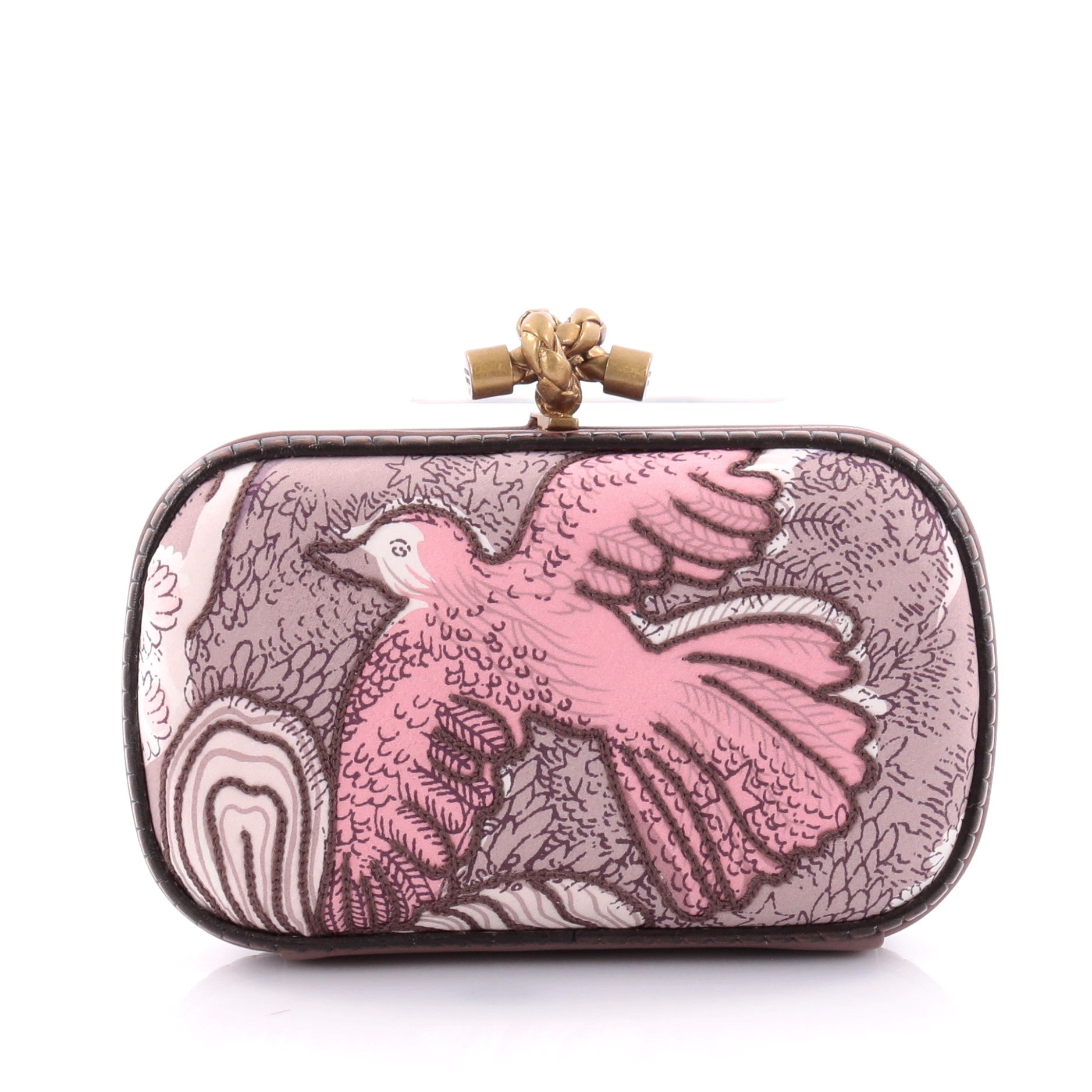 Box Knot Clutch Printed Silk Small