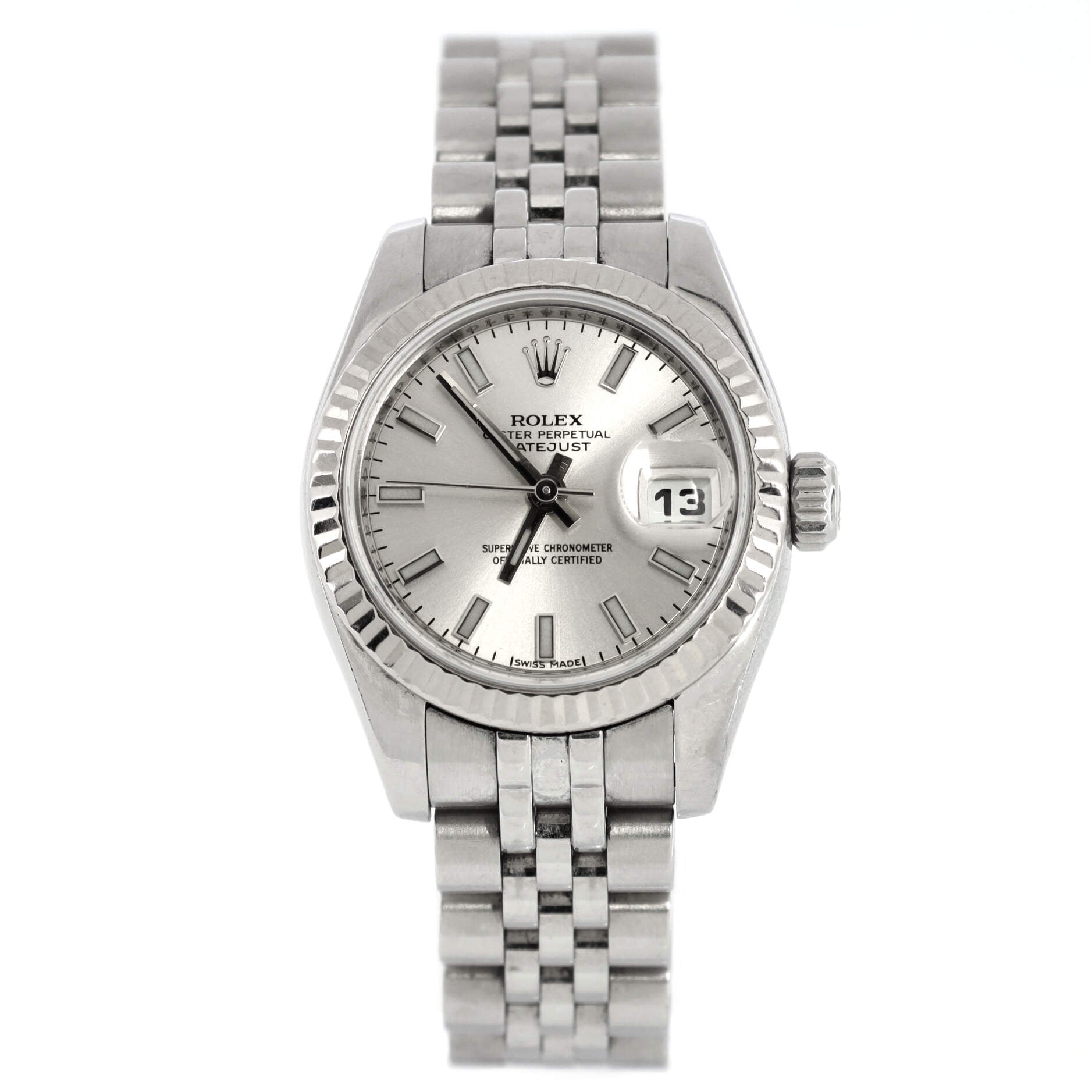 Oyster Perpetual Datejust Automatic Watch Stainless Steel and White Gold 26