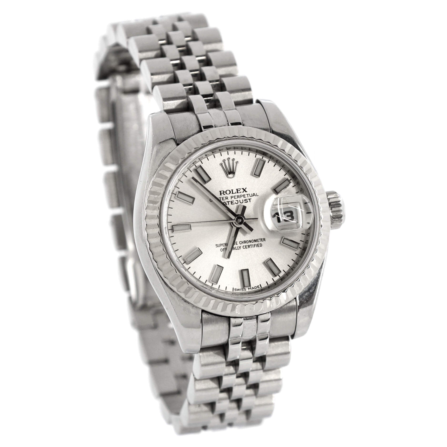 Oyster Perpetual Datejust Automatic Watch Stainless Steel and White Gold 26