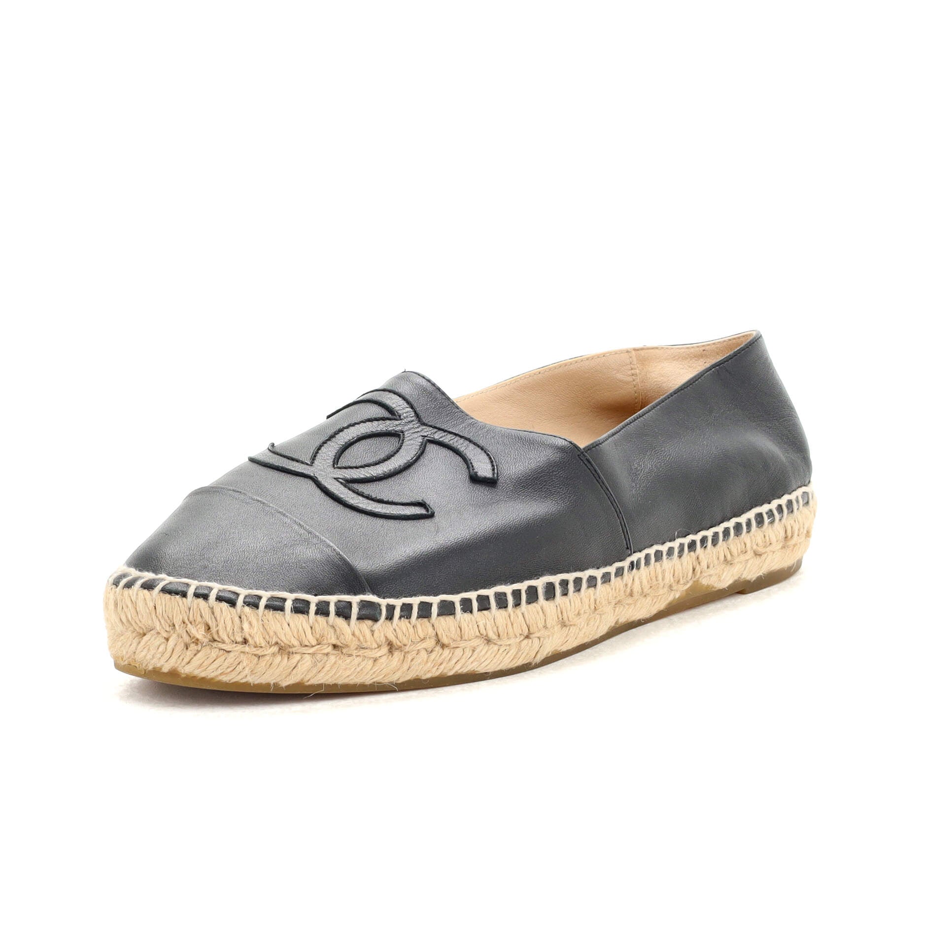 Women's CC Cap Toe Espadrilles Leather