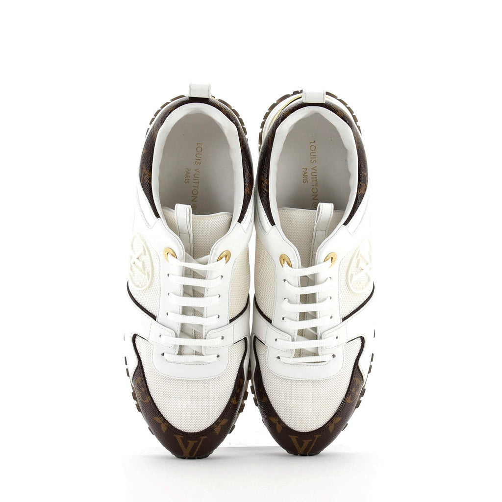 Women's Run Away Sneakers Mesh with Monogram Canvas and Leather