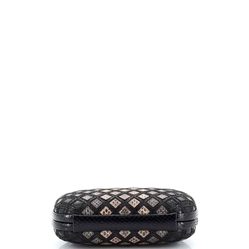 Box Knot Clutch Quilted Elaphe Small