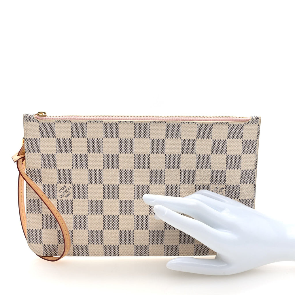 Damier Azur Neverfull MM GM Pochette Rose Ballerine