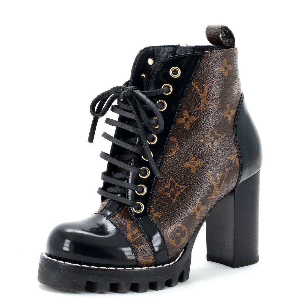 Women's Star Trail Ankle Boots Monogram Canvas with Patent