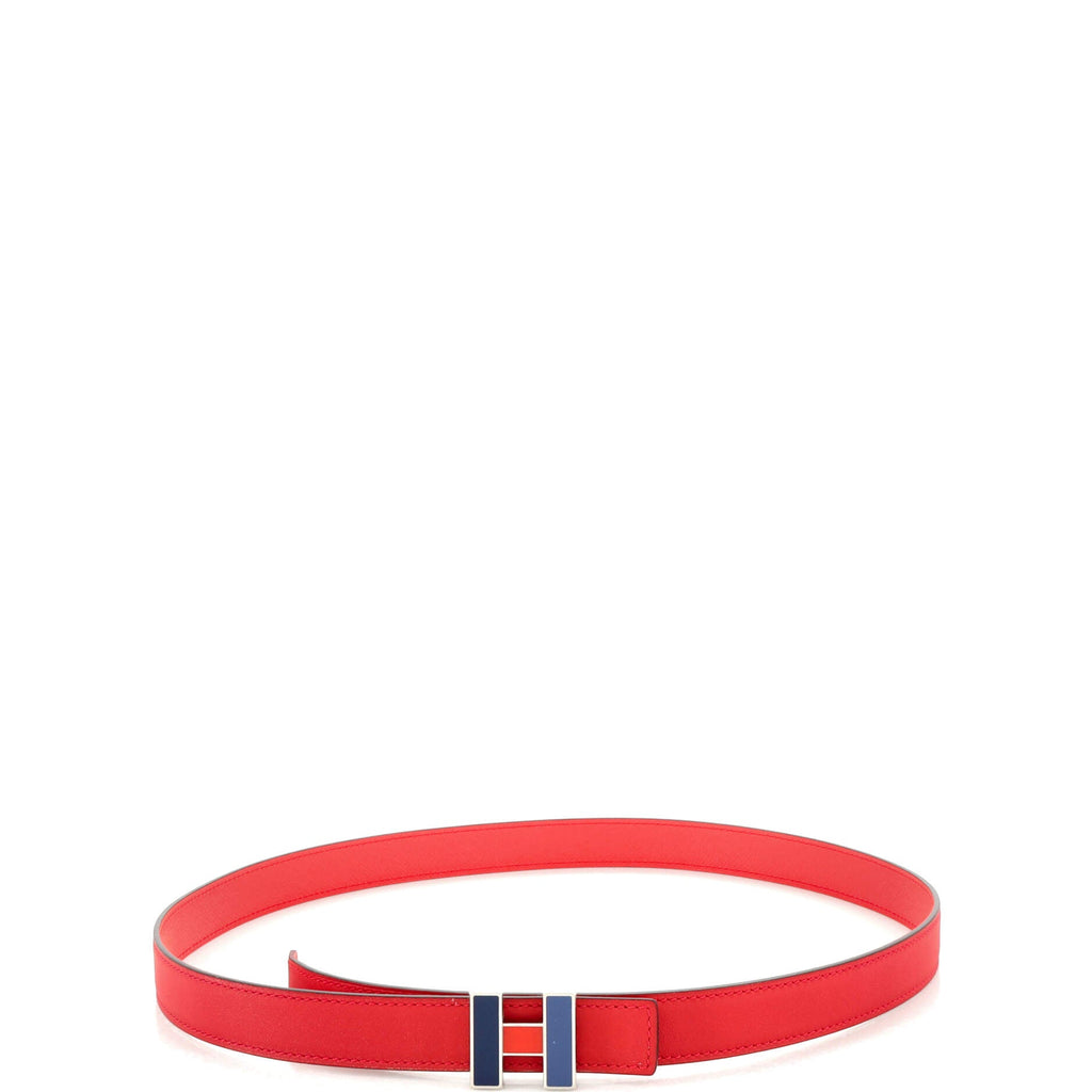 H Email Reversible Belt Leather with Enamel Buckle Thin 90