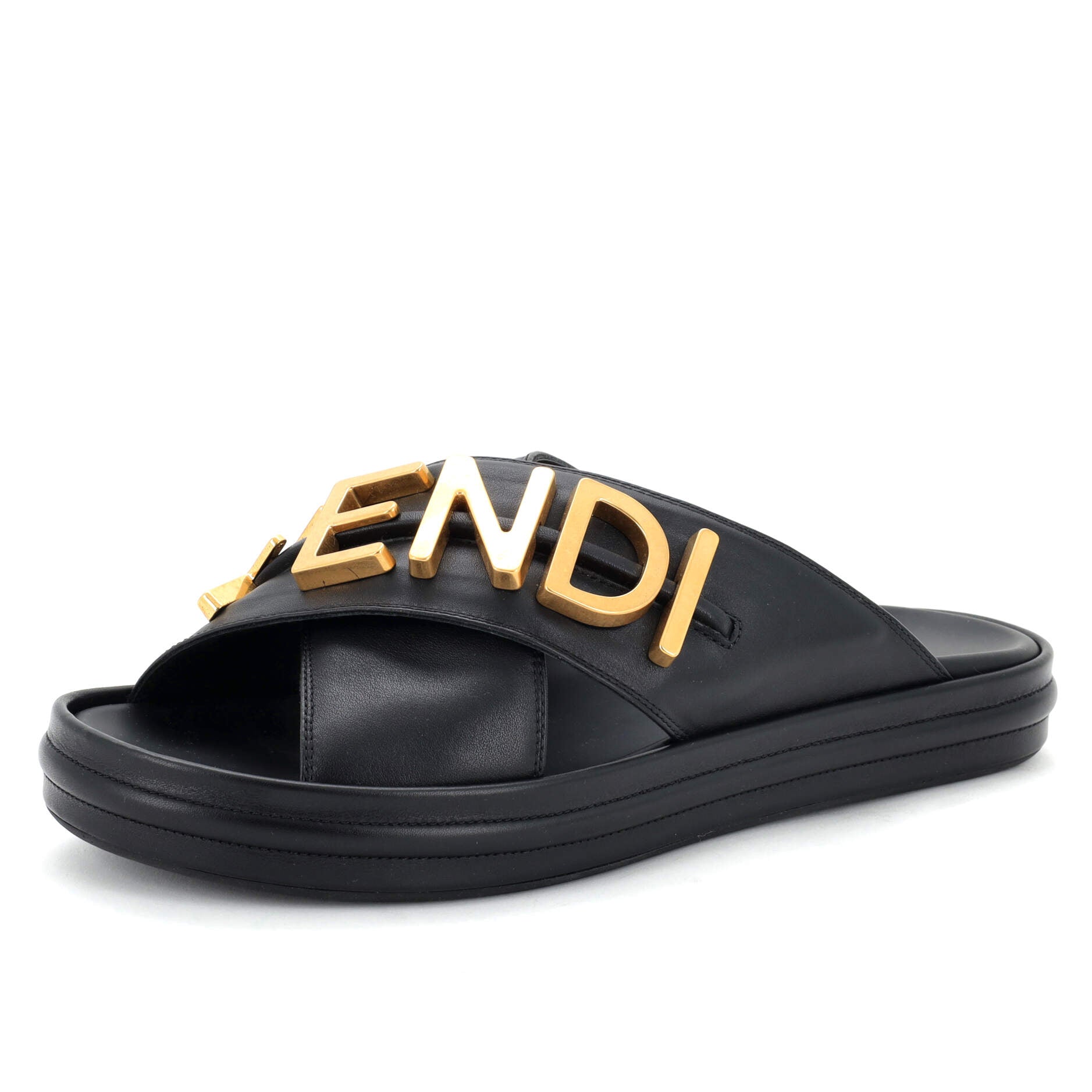 Women's Fendigraphy Slide Sandals Leather