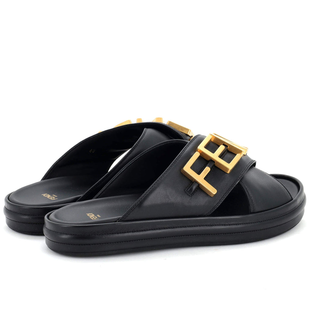 Women's Fendigraphy Slide Sandals Leather