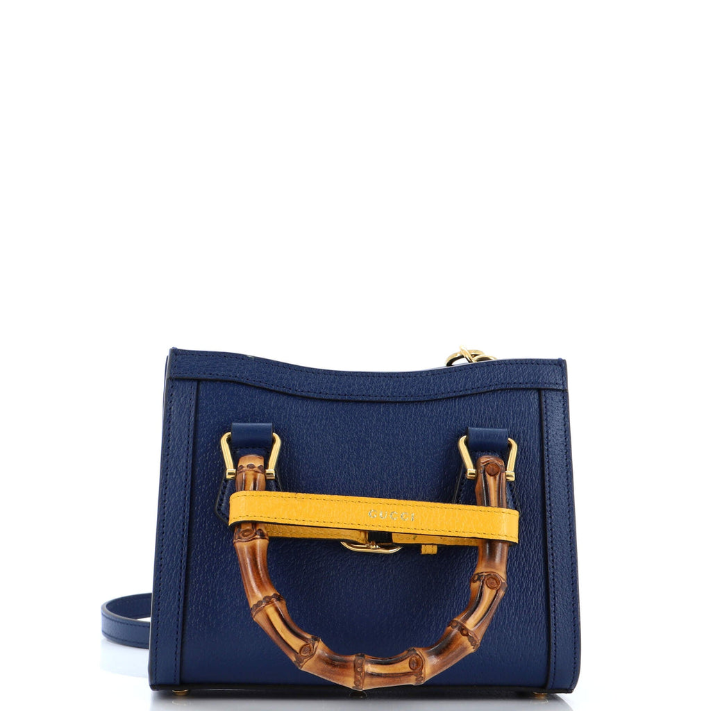 Diana NM Bamboo Handle Tote Leather Mini