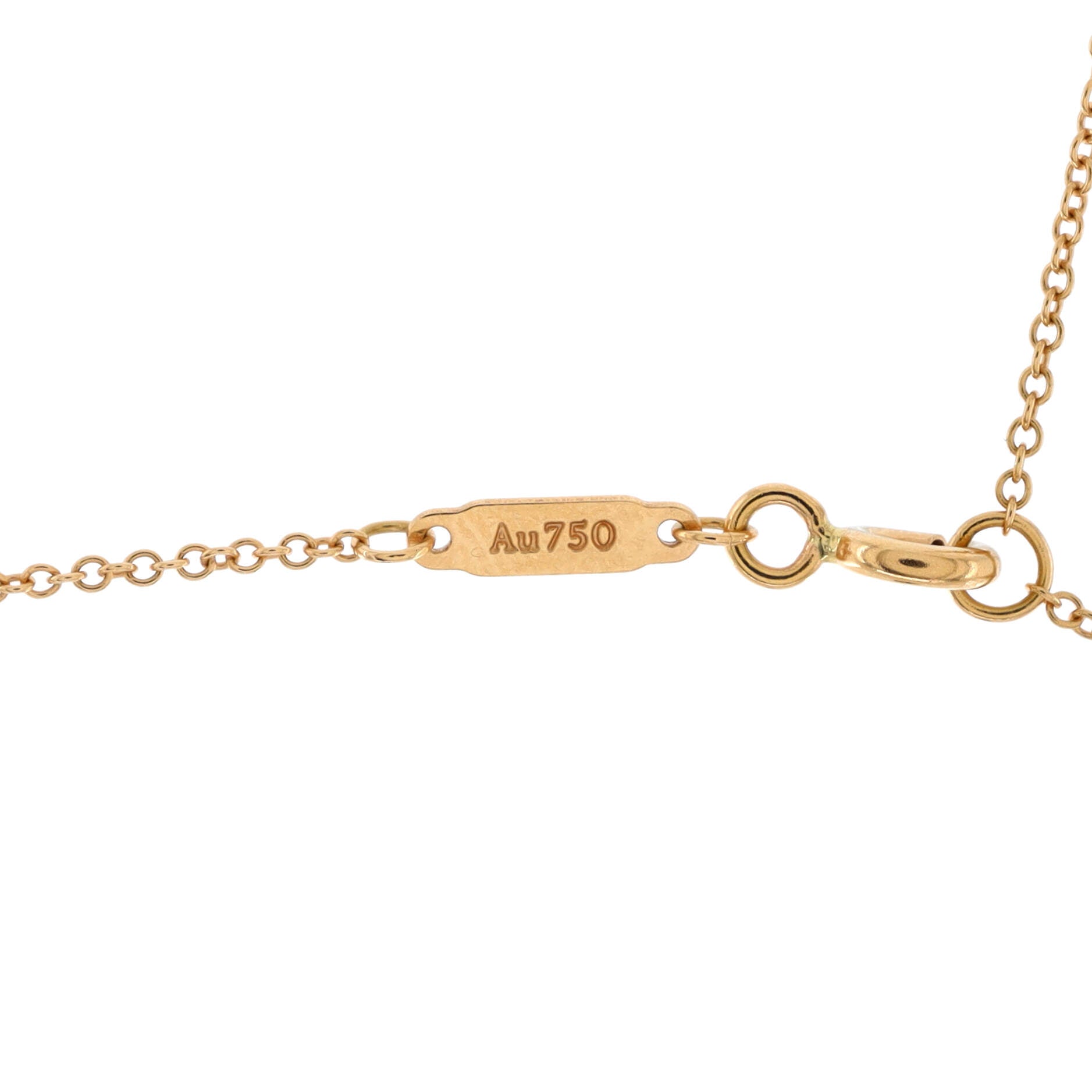 T Smile Pendant Necklace 18K Rose Gold Small